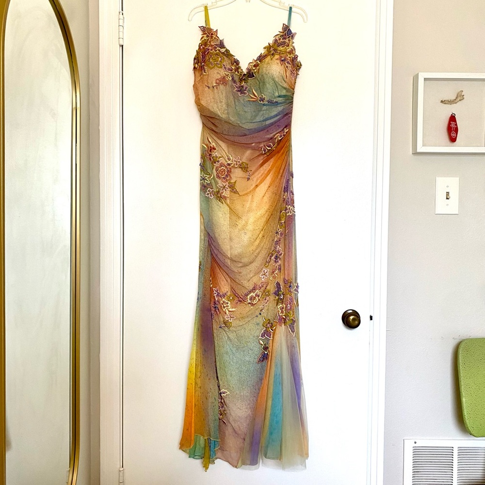Y2K Vintage La Femme Ombré Rainbow Fairy Prom Dress (Rare, Excellent Condition)